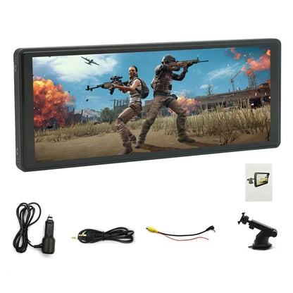 W508A 9.36-inch Display Car Play with Suction Cup Mount, Portable Bluetooth Car Stereo Support USB-Disk, TF Card