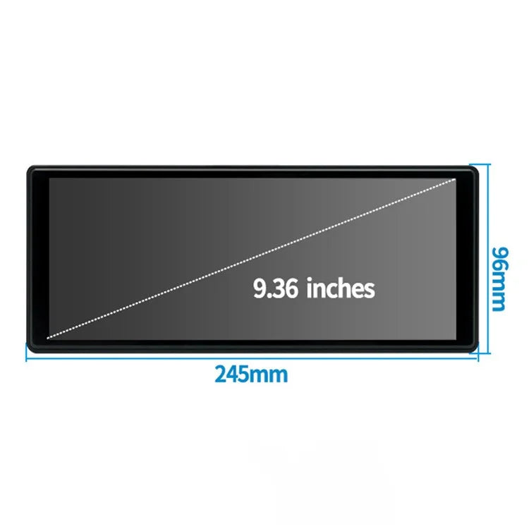 W508A 9.36-inch Display Car Play with Suction Cup Mount, Portable Bluetooth Car Stereo Support USB-Disk, TF Card