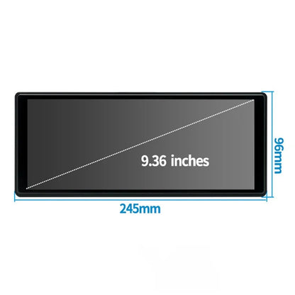W508A 9.36-inch Display Car Play with Suction Cup Mount, Portable Bluetooth Car Stereo Support USB-Disk, TF Card