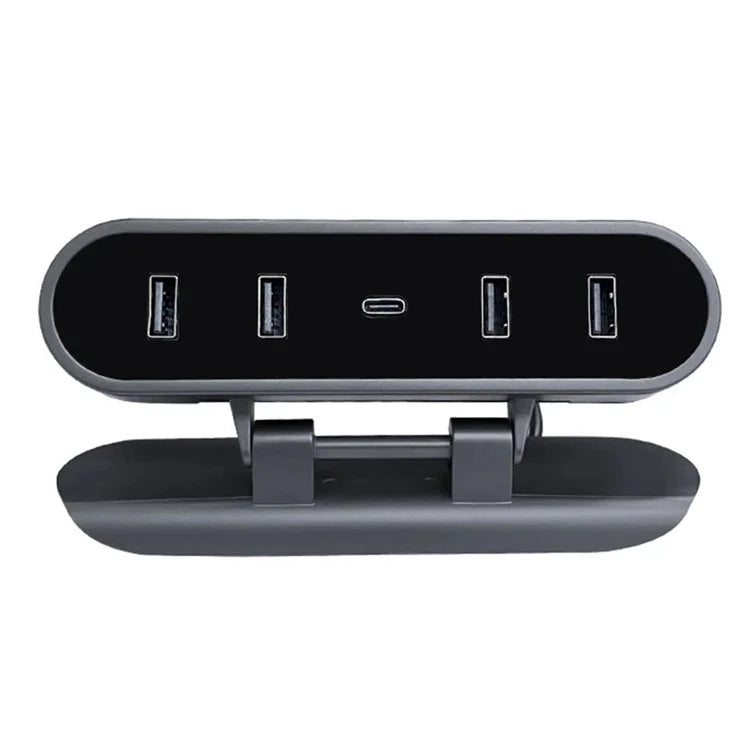 TSL319 For Model 3 / Y Under Screen Car USB+Type-C Hub Charging Dock Station
