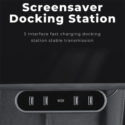 TSL319 For Model 3 / Y Under Screen Car USB+Type-C Hub Charging Dock Station