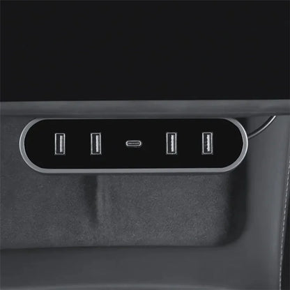 TSL319 For Model 3 / Y Under Screen Car USB+Type-C Hub Charging Dock Station