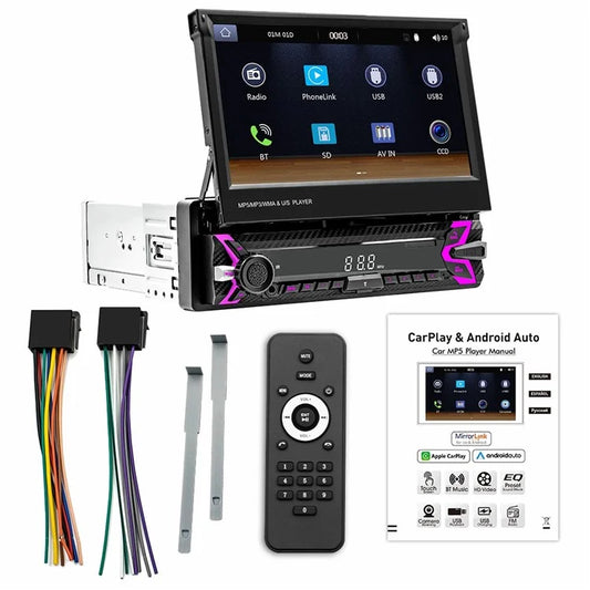 9613W 7-inch Car MP5 Player Wired / Wireless CarPlay Android Auto Video Display