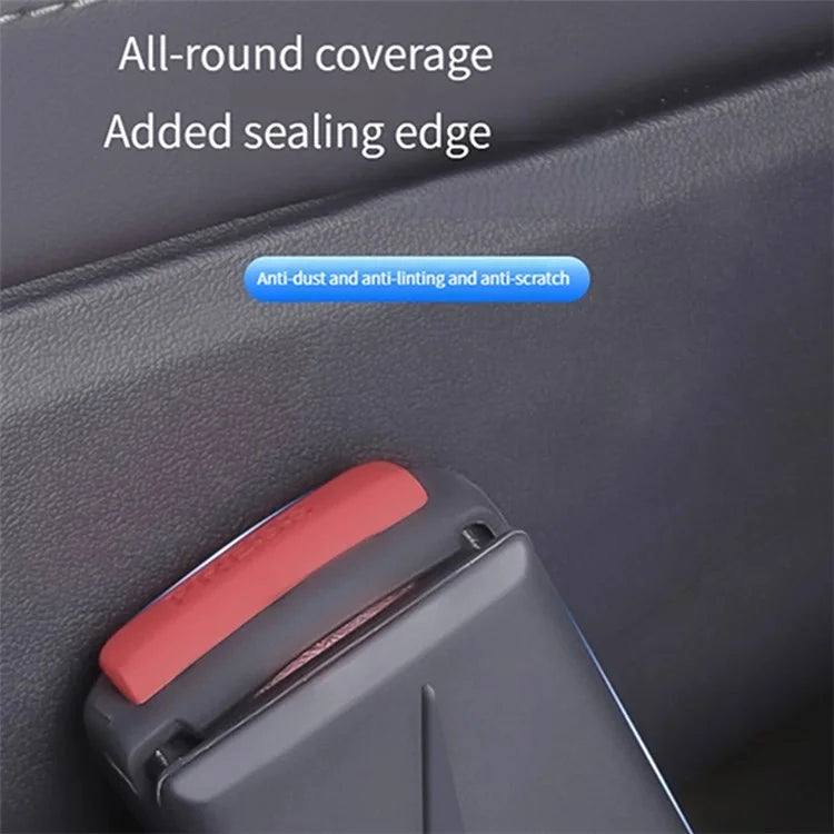 TSL825 2Pcs / Set For Tesla Model 3 / Y Car Safety Belt Buckle Silicone Cover