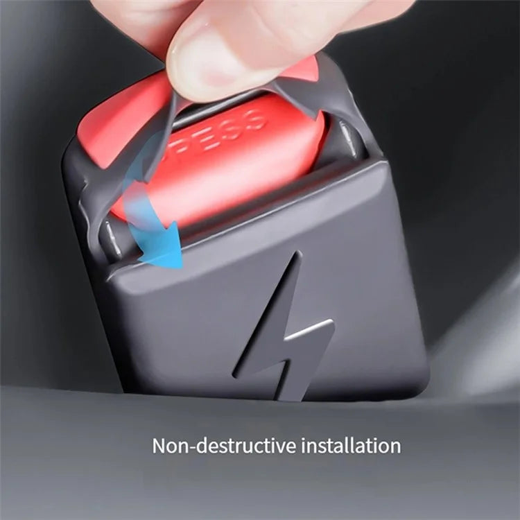 TSL825 2Pcs / Set For Tesla Model 3 / Y Car Safety Belt Buckle Silicone Cover