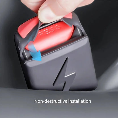 TSL825 2Pcs / Set For Tesla Model 3 / Y Car Safety Belt Buckle Silicone Cover