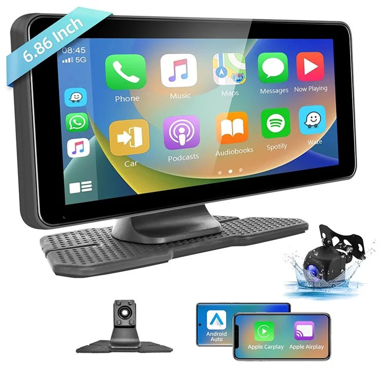 W513A 6.86-Inch HD Display Car Play Portable Car Radio Bluetooth Screen