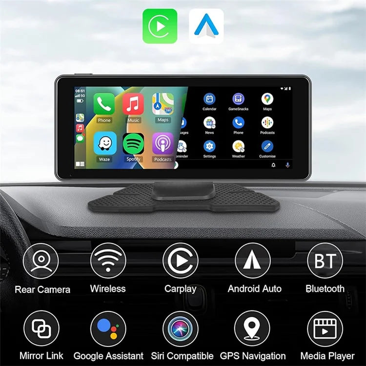 W513A 6.86-Inch HD Display Car Play Portable Car Radio Bluetooth Screen
