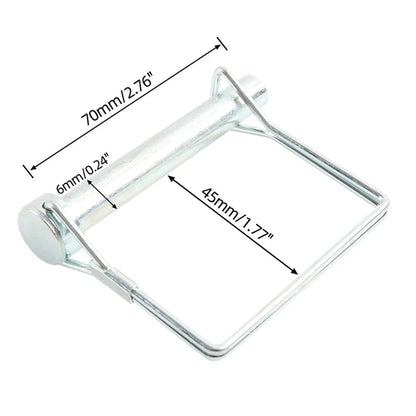 A8062 5Pcs Shaft Locking Lock Pin Square Safety Wire Coupler Retainer with Chain