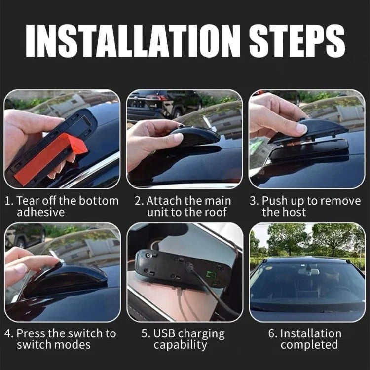 H901 1Pc Car Roof Warning Light Remote Control Vehicle Green Laser Lamp