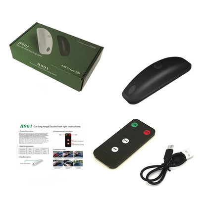 H901 2Pcs Remote Control Car Roof Warning Light Waterproof Green Laser Lamp