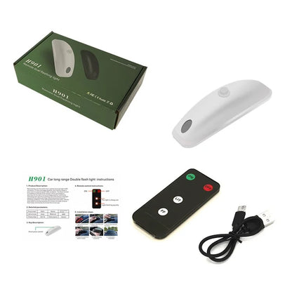 H901 2Pcs Remote Control Car Roof Warning Light Waterproof Green Laser Lamp