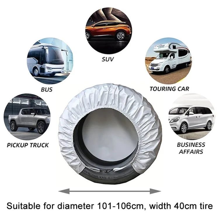4PCS 101-106CMx40CM Wheel Car SUV Tire Cover Oxford Cloth Sleeve Bag
