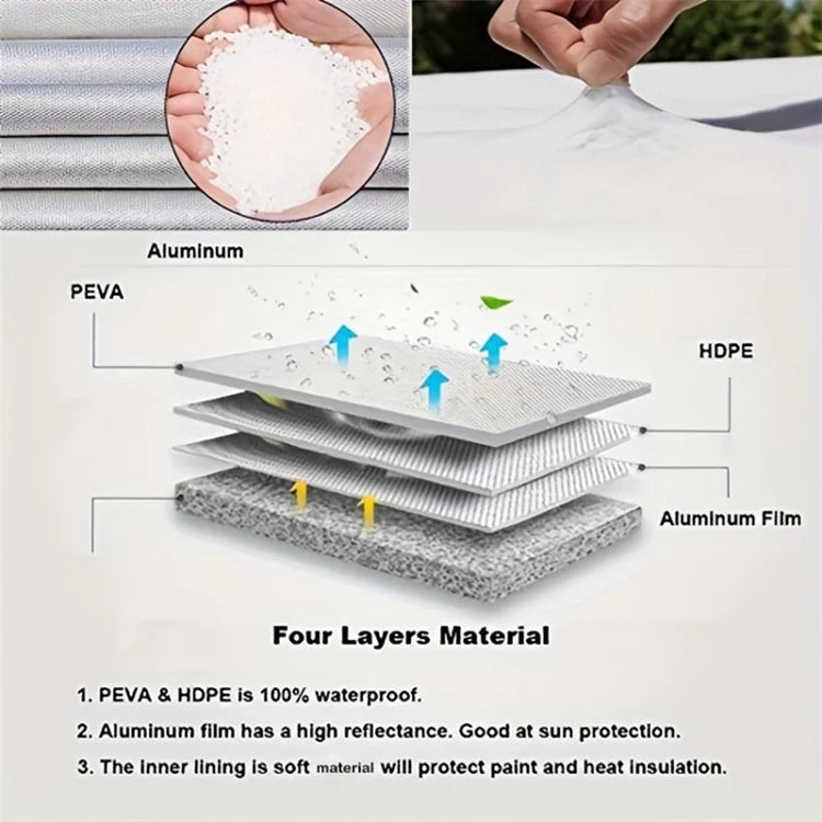 4PCS 48-58CMx29CM Wheel Sleeve Oxford Cloth Car SUV Tire Cover Storage Bag