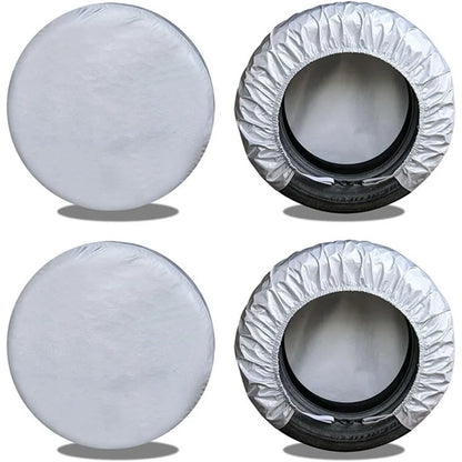 4PCS 60-66CMx30CM Wheel Oxford Cloth Car SUV Tire Cover Sleeve Bag