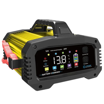 E-FAST TK-2500 25A Max Car Automatic Battery Charger for Lithium LiFePO4 AGM GEL Lead-Acid