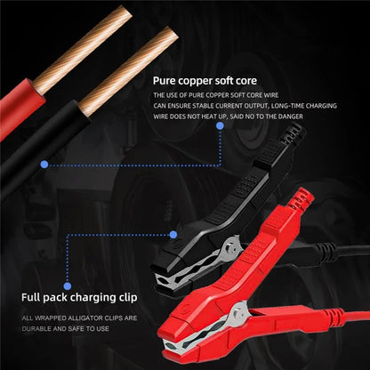 E-FAST TK-2500 25A Max Car Automatic Battery Charger for Lithium LiFePO4 AGM GEL Lead-Acid