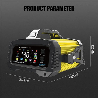 E-FAST TK-2500 25A Max Car Automatic Battery Charger for Lithium LiFePO4 AGM GEL Lead-Acid