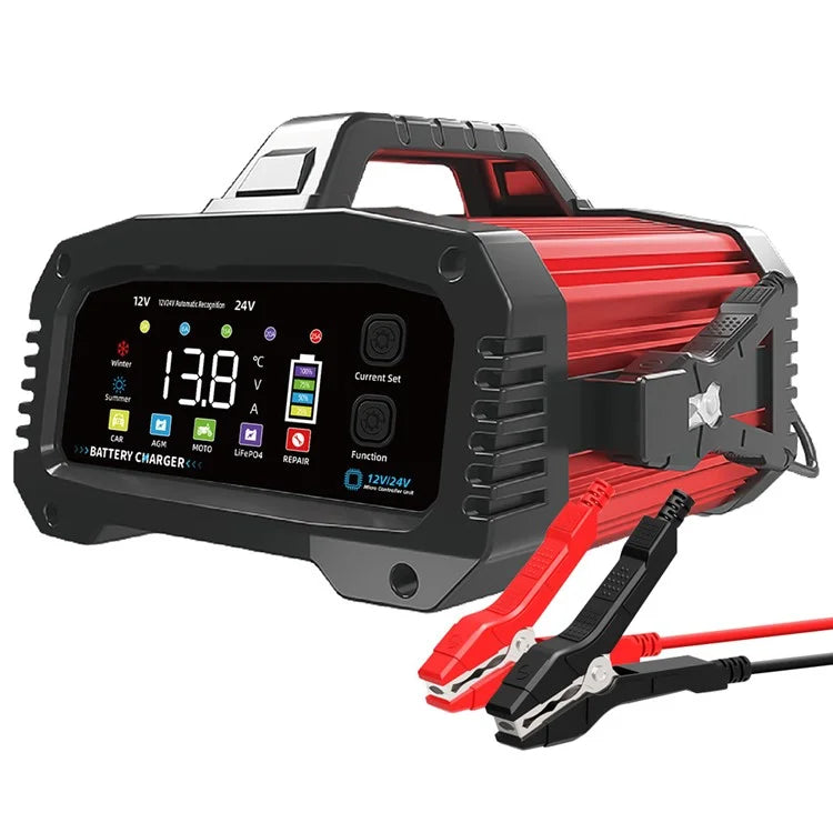 E-FAST TK-2500 25A Max Car Automatic Battery Charger for Lithium LiFePO4 AGM GEL Lead-Acid