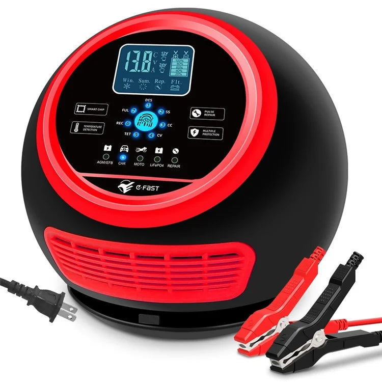 E-FAST TK-1500 300W High Power Car Automatic Battery Charger for Lithium LiFePO4 AGM GEL Lead-Acid