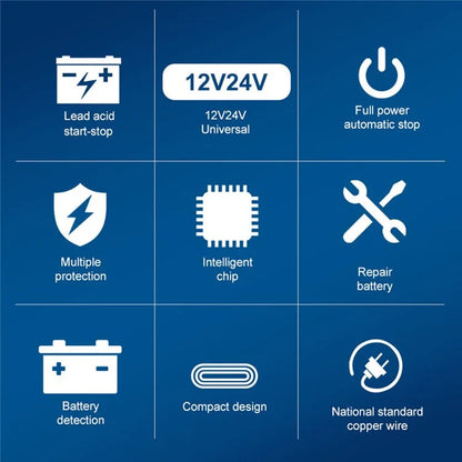E-FAST TK-1500 300W High Power Car Automatic Battery Charger for Lithium LiFePO4 AGM GEL Lead-Acid