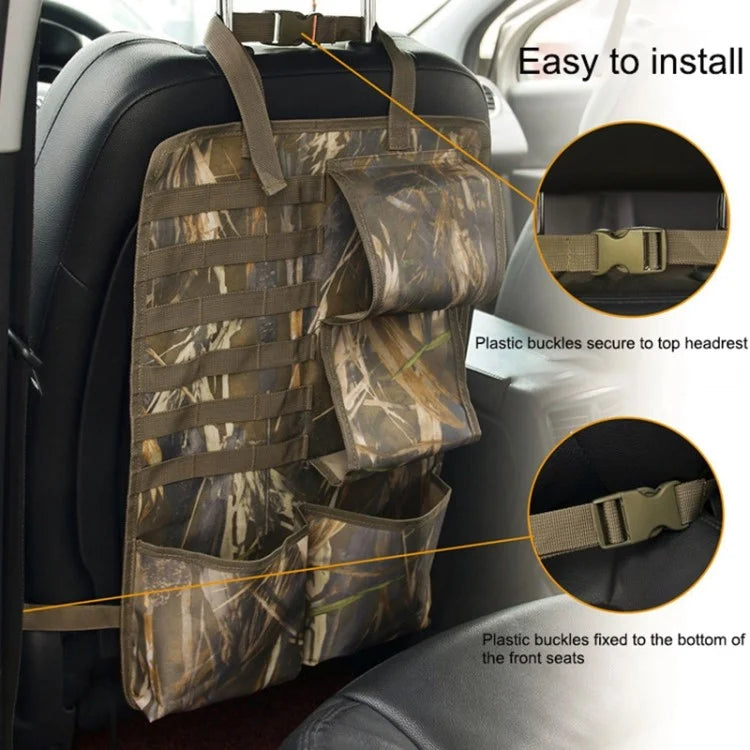 2Pcs / Set 600D Oxford Cloth Camouflage Car Seat Back Hanging Storage Bag