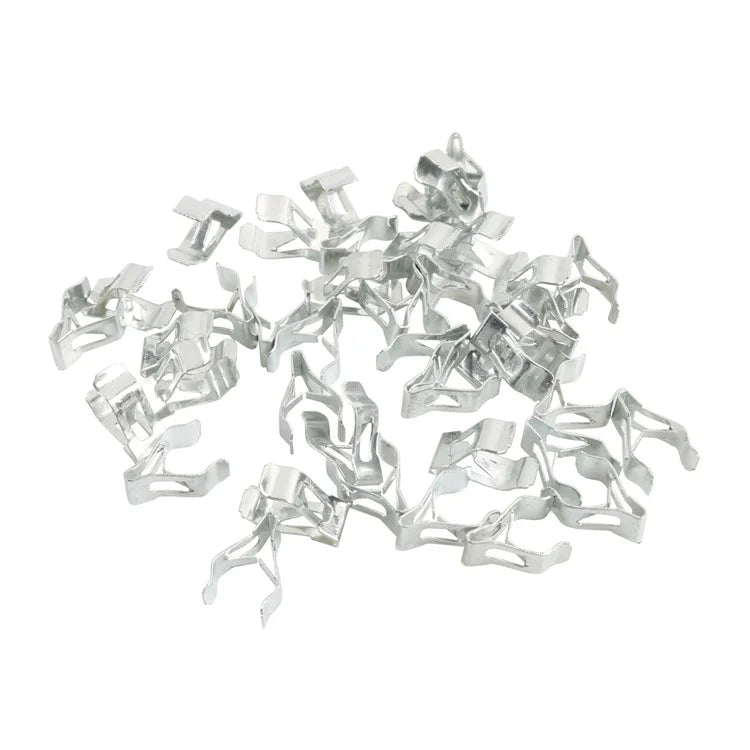 A8243 50Pcs 2# Car Interior Trim Clips Carbon Steel Moulding Fastener, with Plastic Box