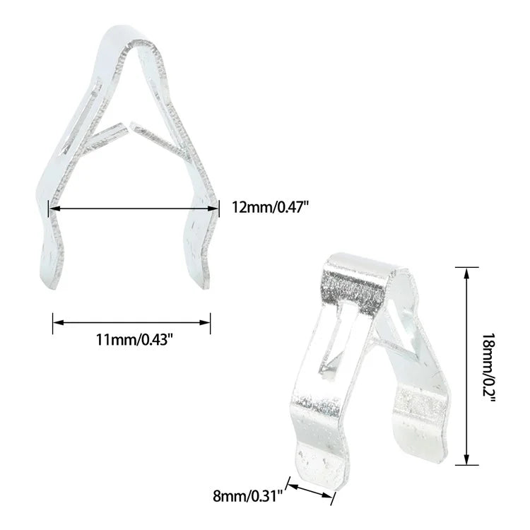 A8247 50Pcs 6# Carbon Steel Car Interior Trim Clips Moulding Fastener, with Plastic Box