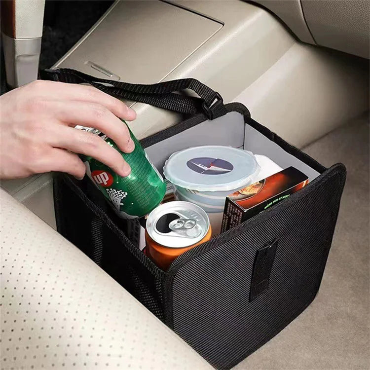 Car Trash Holder Storage Bag Oxford Cloth Car Seat Back Trash Bin, 22*23*14.5cm