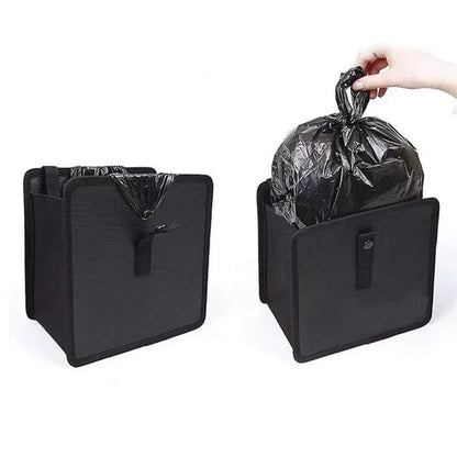 Car Hanging Storage Bag Waterproof Oxford Cloth Car Seat Back Trash Bin, 27*27*14.5cm