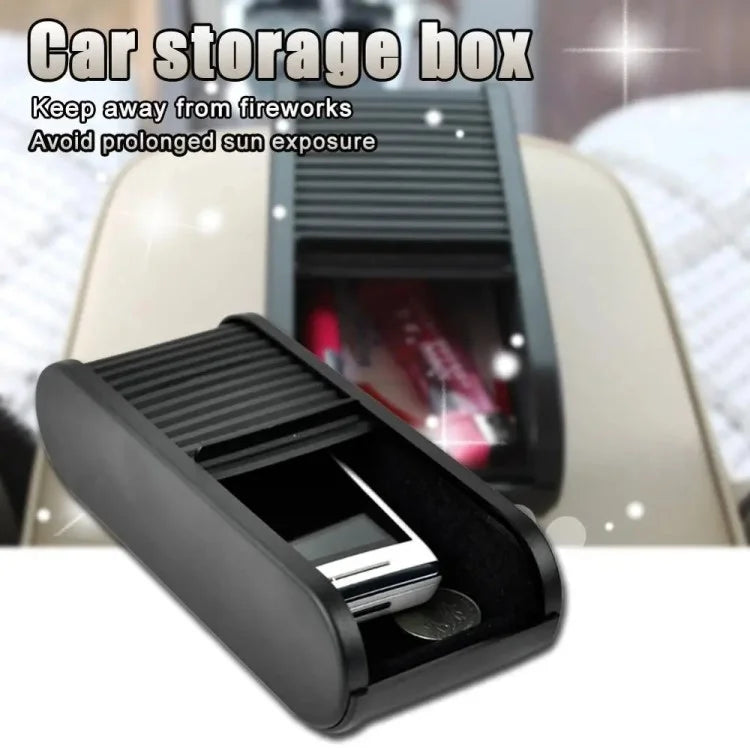 Multifunctional Car Organizer Durable ABS Draw-Out Storage Box Holding Tray Bin