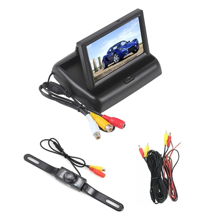 RH-312 4.3-inch TFT Folding Car Backup Monitor Display Reversing Parking Camera Kit