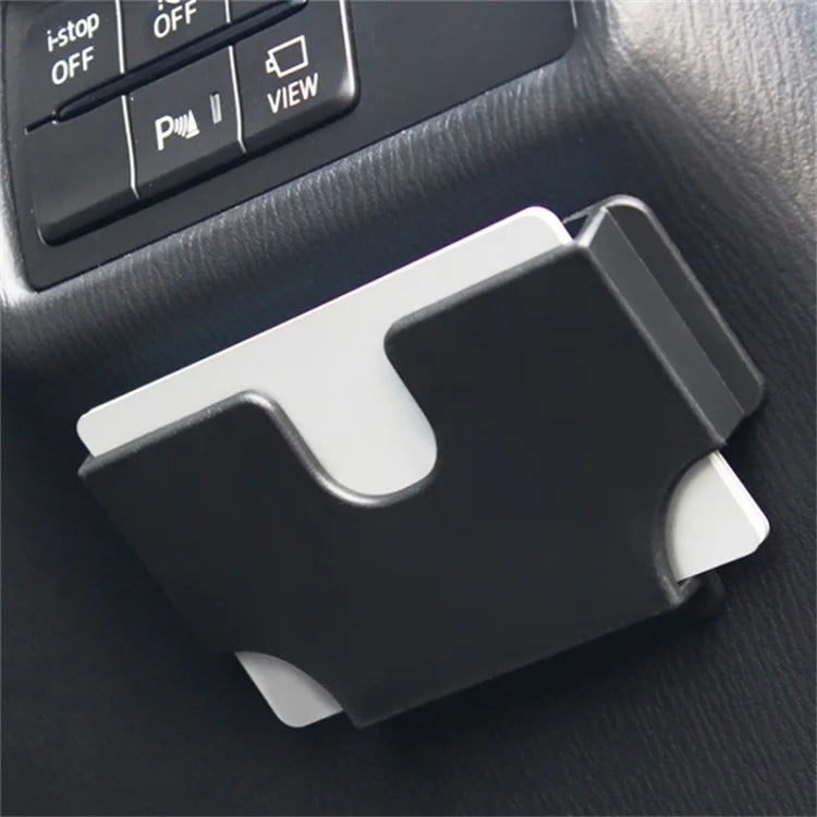 Car Sun Visor Organizer Elastomer Plastic Self Adhesive Card Holder Storage Case