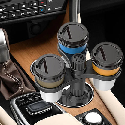 3 Position Car Cup Holder Vehicle Water Cup Coffee Milk Tea Drink Cup ABS Storage Rack