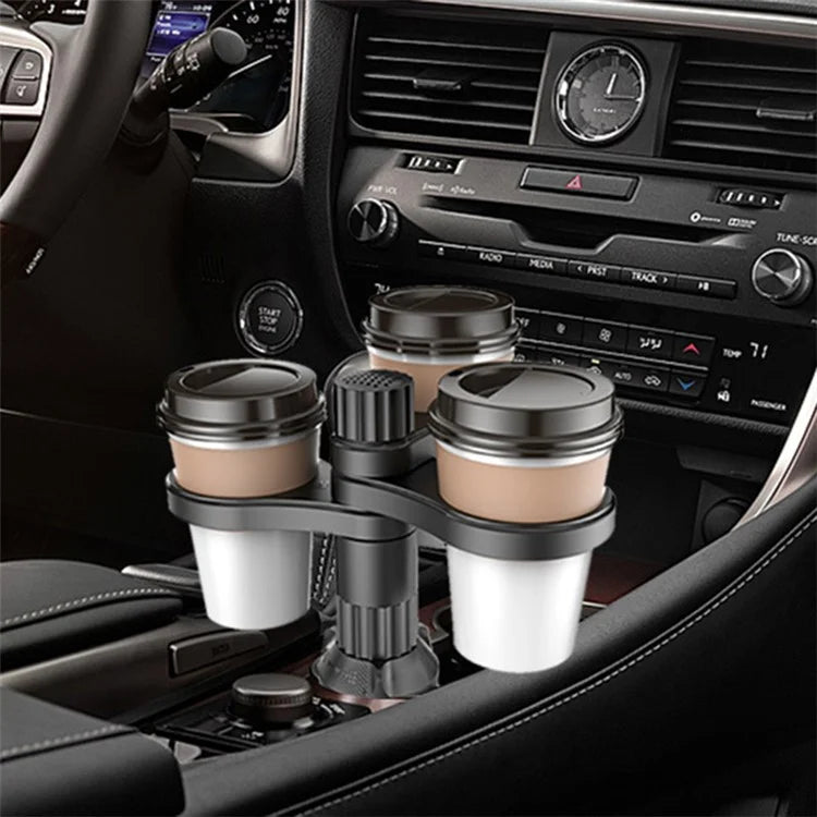 3 Position Car Cup Holder Vehicle Water Cup Coffee Milk Tea Drink Cup ABS Storage Rack