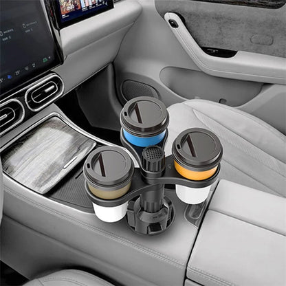 3 Position Car Cup Holder Vehicle Water Cup Coffee Milk Tea Drink Cup ABS Storage Rack