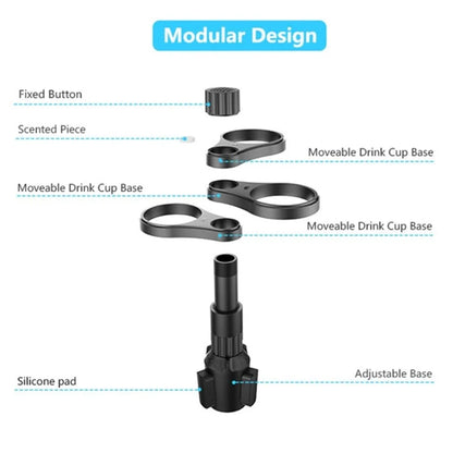 3 Position Car Cup Holder Vehicle Water Cup Coffee Milk Tea Drink Cup ABS Storage Rack