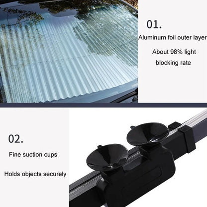 70x145cm Car Sunshade Interior Windscreen Sunshade Curtain Shade with 6 Suction Cups