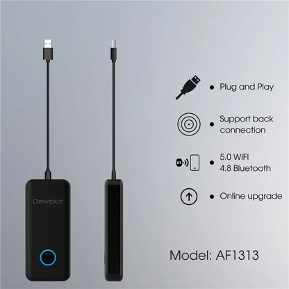 DRIVEKIT AF1313 Bluetooth CarPlay Wireless Adapter Convert Wired to Wireless Carplay Box