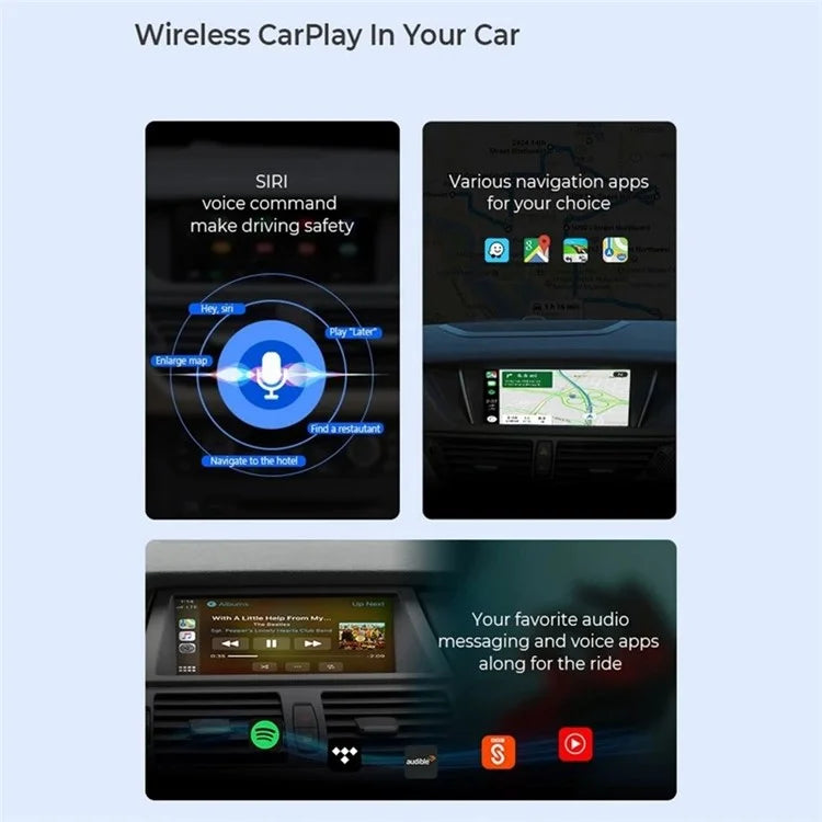 P3578 Wireless CarPlay Android Auto Adapter Wireless Bluetooth Connection Carplay Box