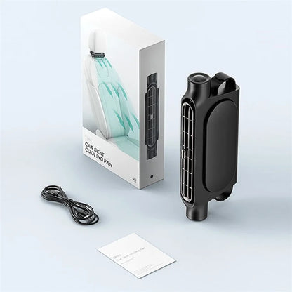 CF03 Car Seat Turbine Fan USB Plug-in 3 Wind Speed Vehicle Seat Headrest Mount Cooling Fan