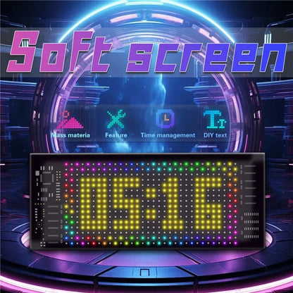 RP717 70x173mm Flexible LED Matrix Panel Waterproof Bluetooth APP Control Car Sign