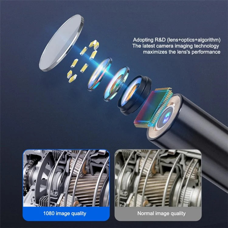 G20 10m Hard Wire Industrial Borescope 8mm Lens Endoscope Camera with LED Light