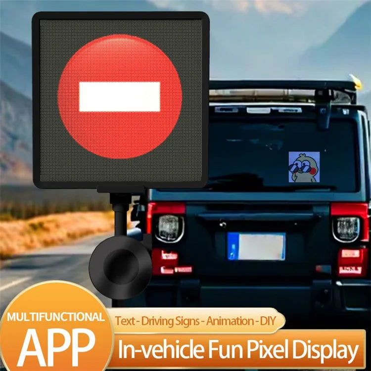 P64S Car Pixel Image Display Screen Bluetooth App Control Car Rear Window DIY Message Board