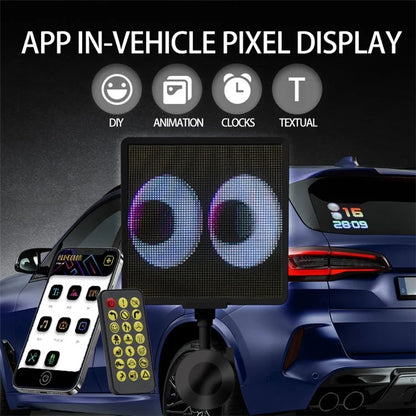 P64S Car Pixel Image Display Screen Bluetooth App Control Car Rear Window DIY Message Board