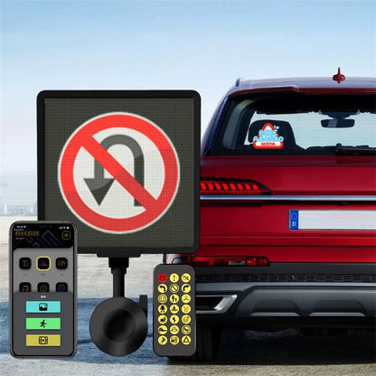 P64S Car Pixel Image Display Screen Bluetooth App Control Car Rear Window DIY Message Board