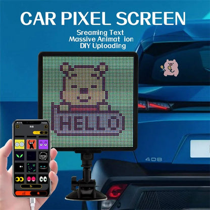 P64SR DIY Pixel LED Car Sign Display Screen Smartphone App Control Bright Sign Board