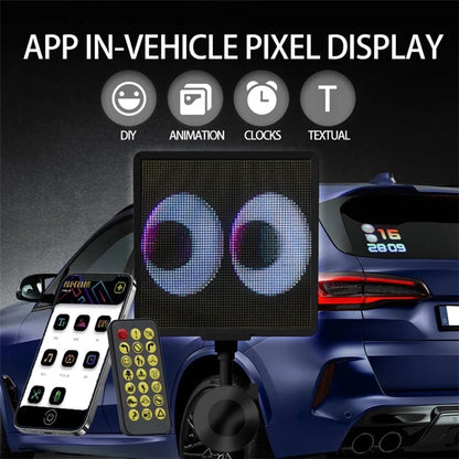 P64SR DIY Pixel LED Car Sign Display Screen Smartphone App Control Bright Sign Board