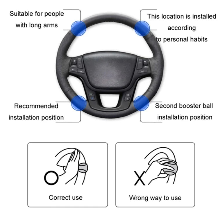 Steering Wheel Power Handle Aid Silicone Car Turning Handle Ball