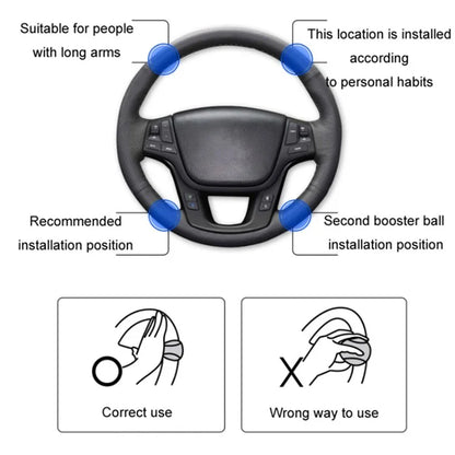 Car Steering Wheel Power Ball Silicone Auxiliary Driving Labor-Saving Tool